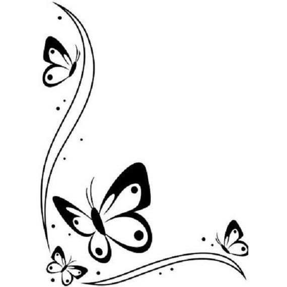Featured image of post Corner Stylish Black And White Butterfly Border Design