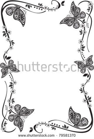 Featured image of post Drawing Stylish Black And White Butterfly Border Design