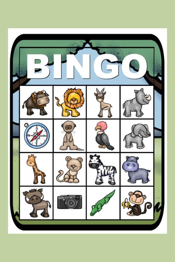 Featured image of post Jungle Animal Bingo Printable