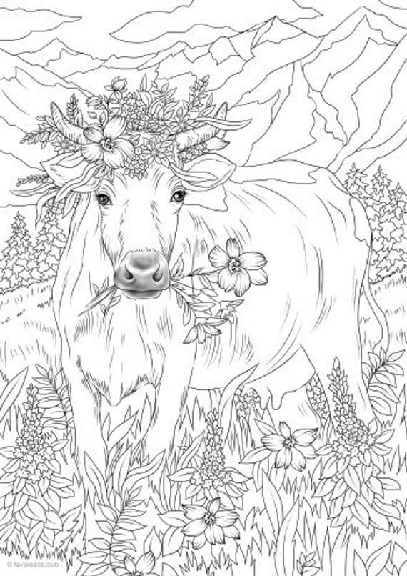 Featured image of post Printable Cow Coloring Pages For Adults