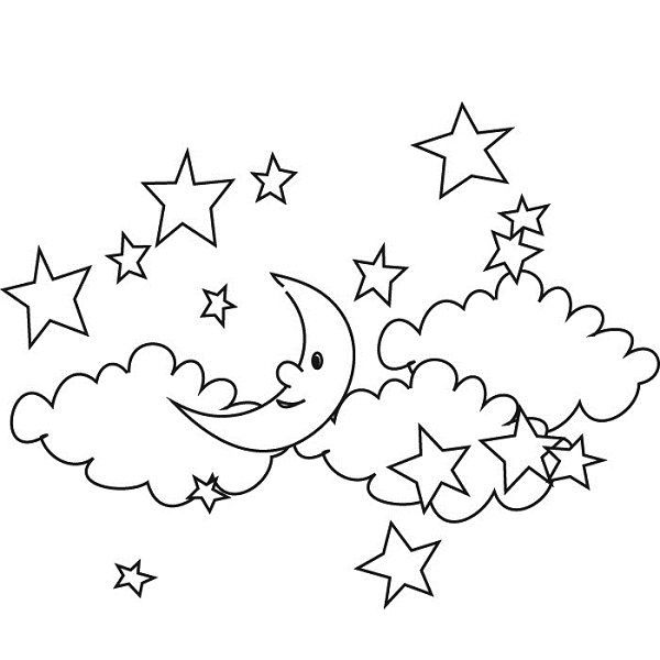 Featured image of post Starry Night Night Sky Coloring Page